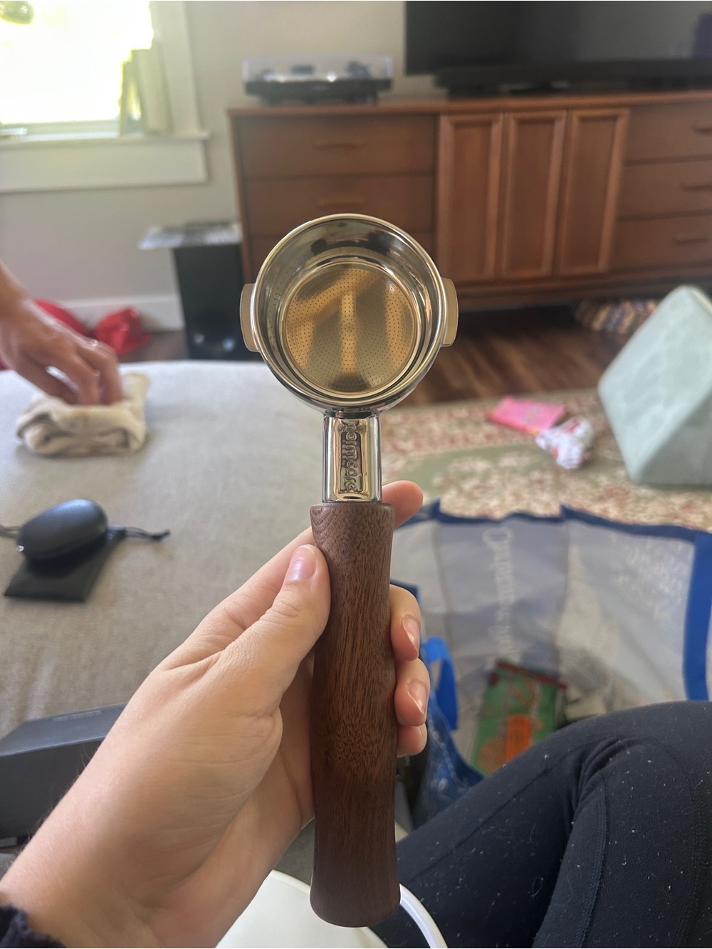Walnut Bottomless 57mm Portafilter